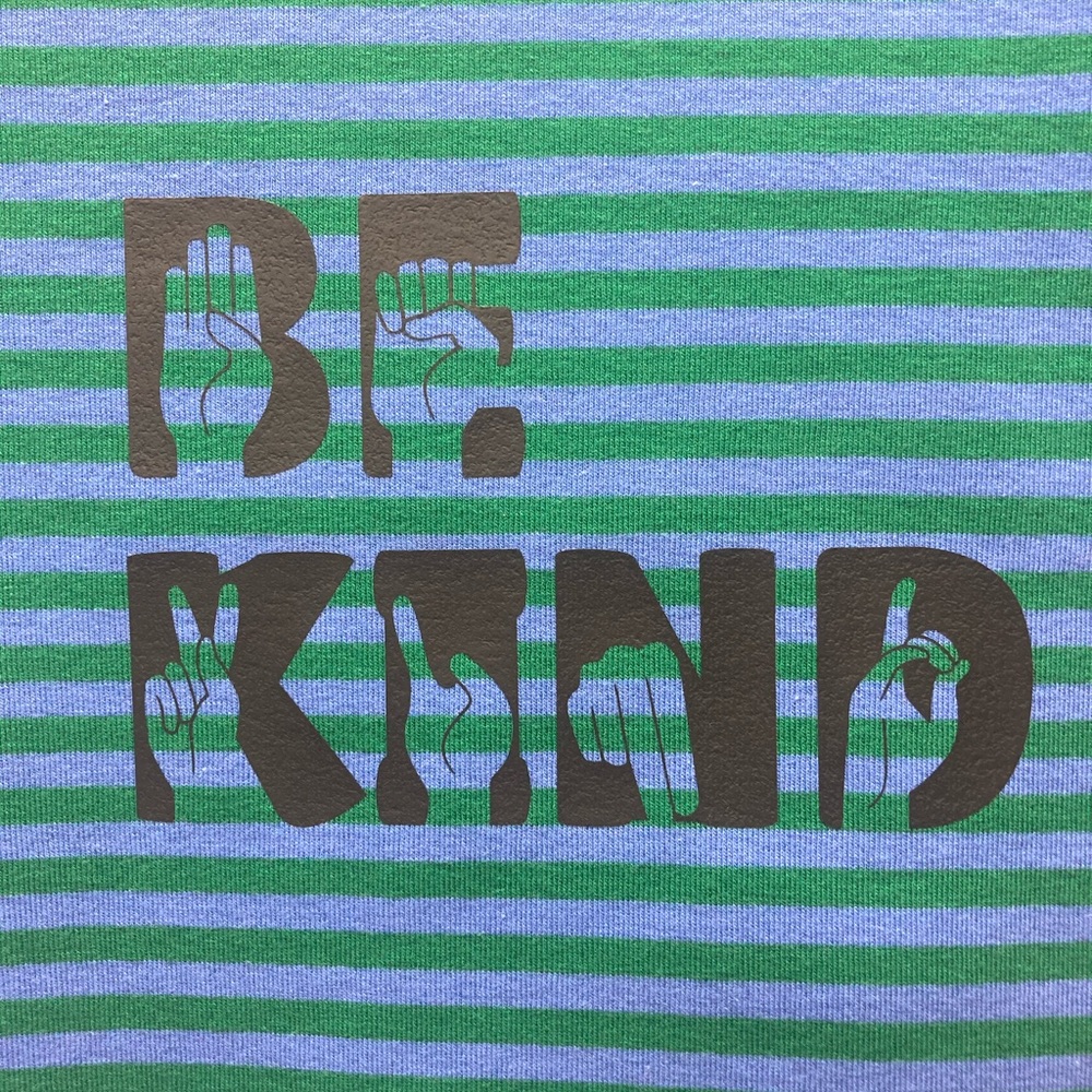 Lands End Striped Be Kind Shirt